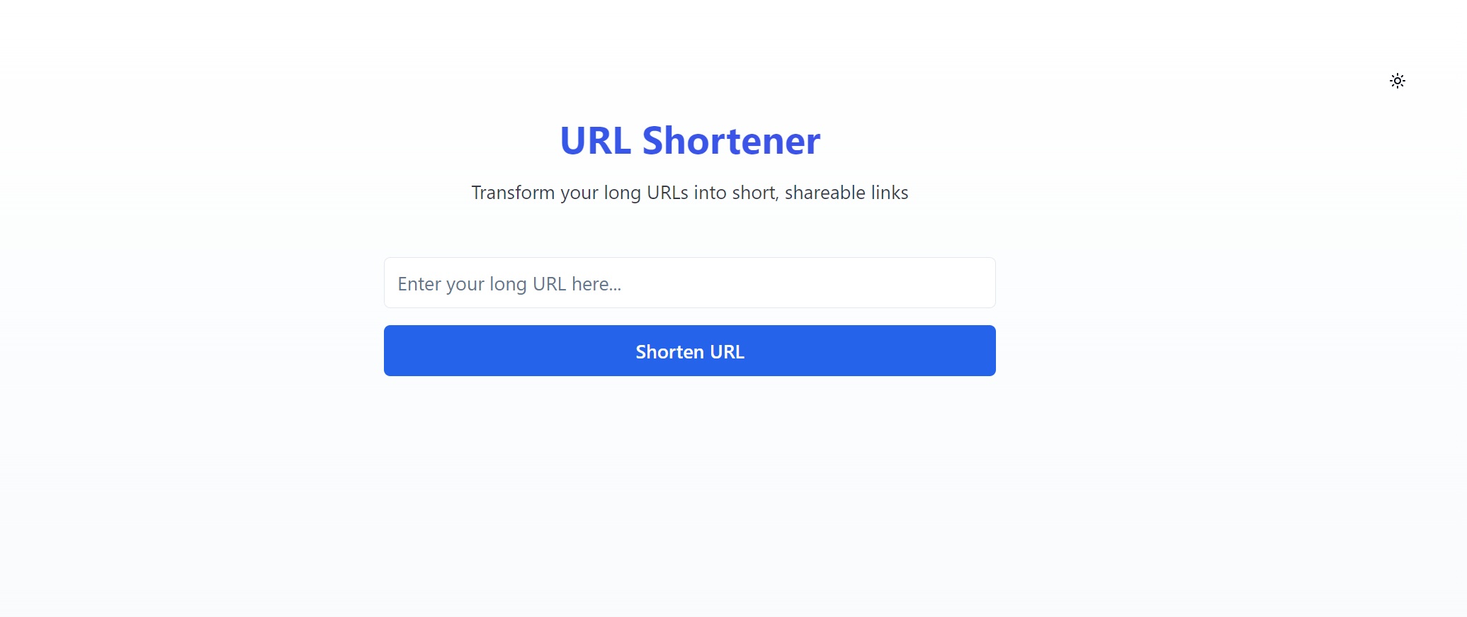 URL Shortener Dashboard